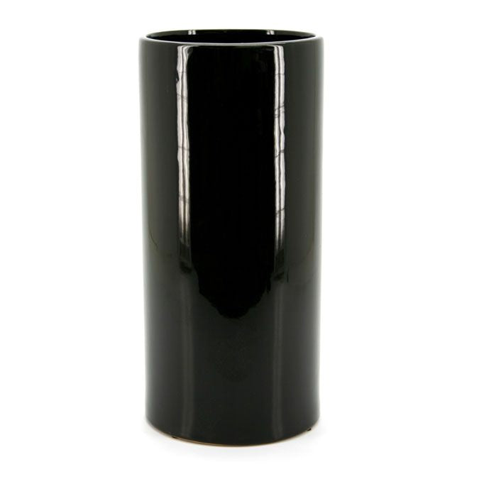 Vase - Ceramic Cylinder Black